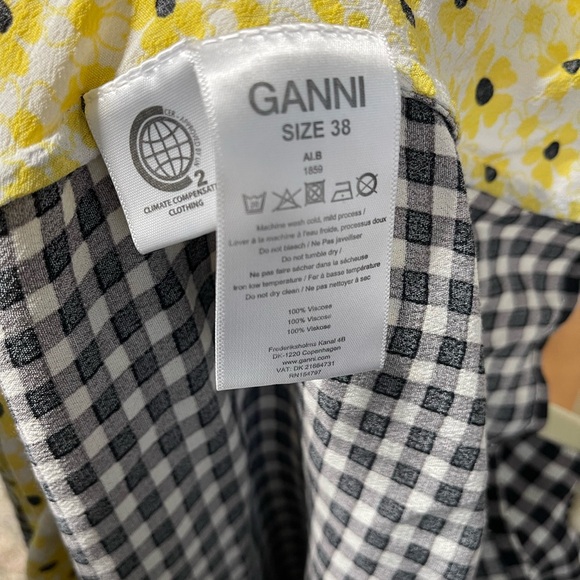 Ganni Paneled Printed Crepe Midi Skirt - Picture 6 of 7